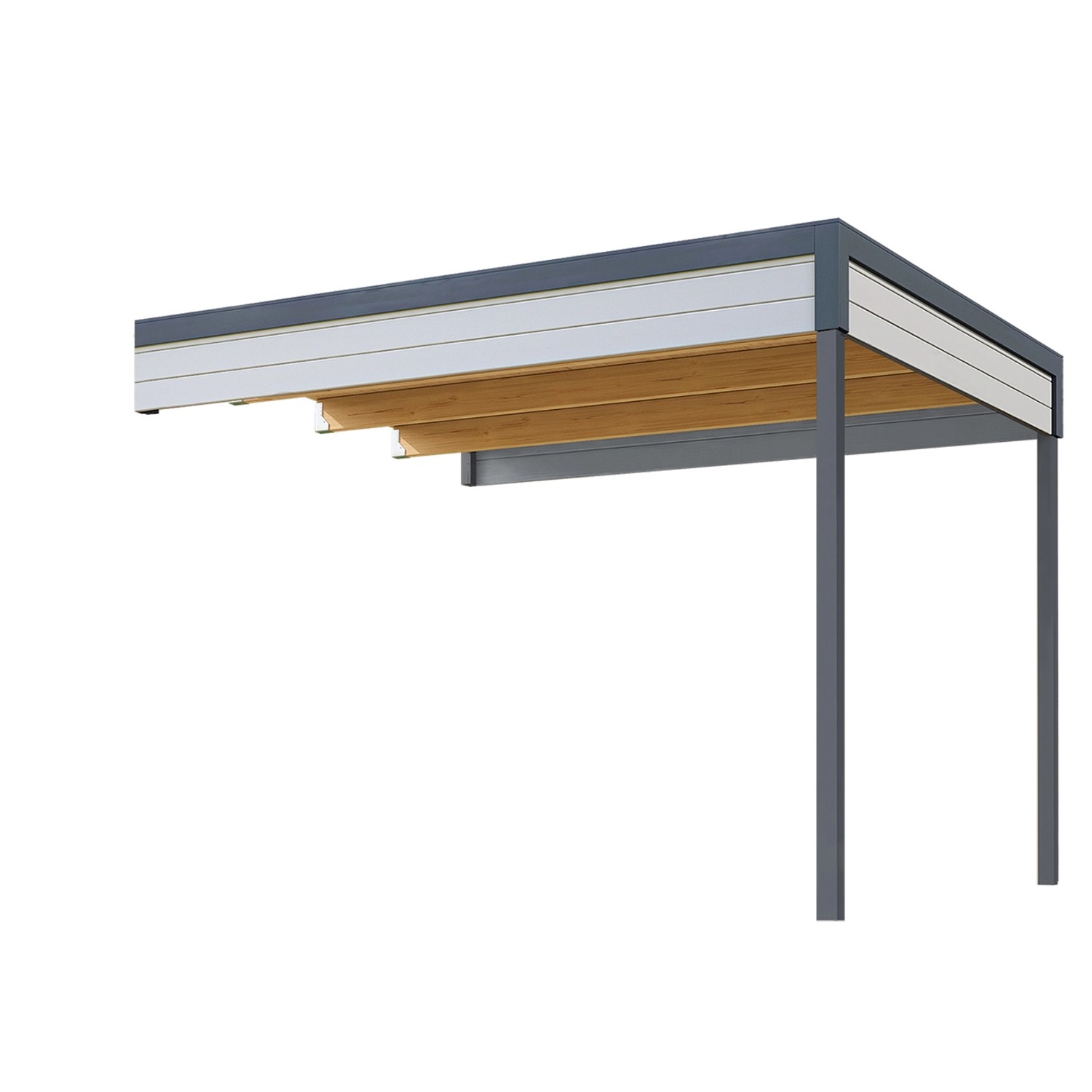 Weka Anbau 2 für Weka Gartenhaus Batu 2 Light Grey 300 cm x 250 cm