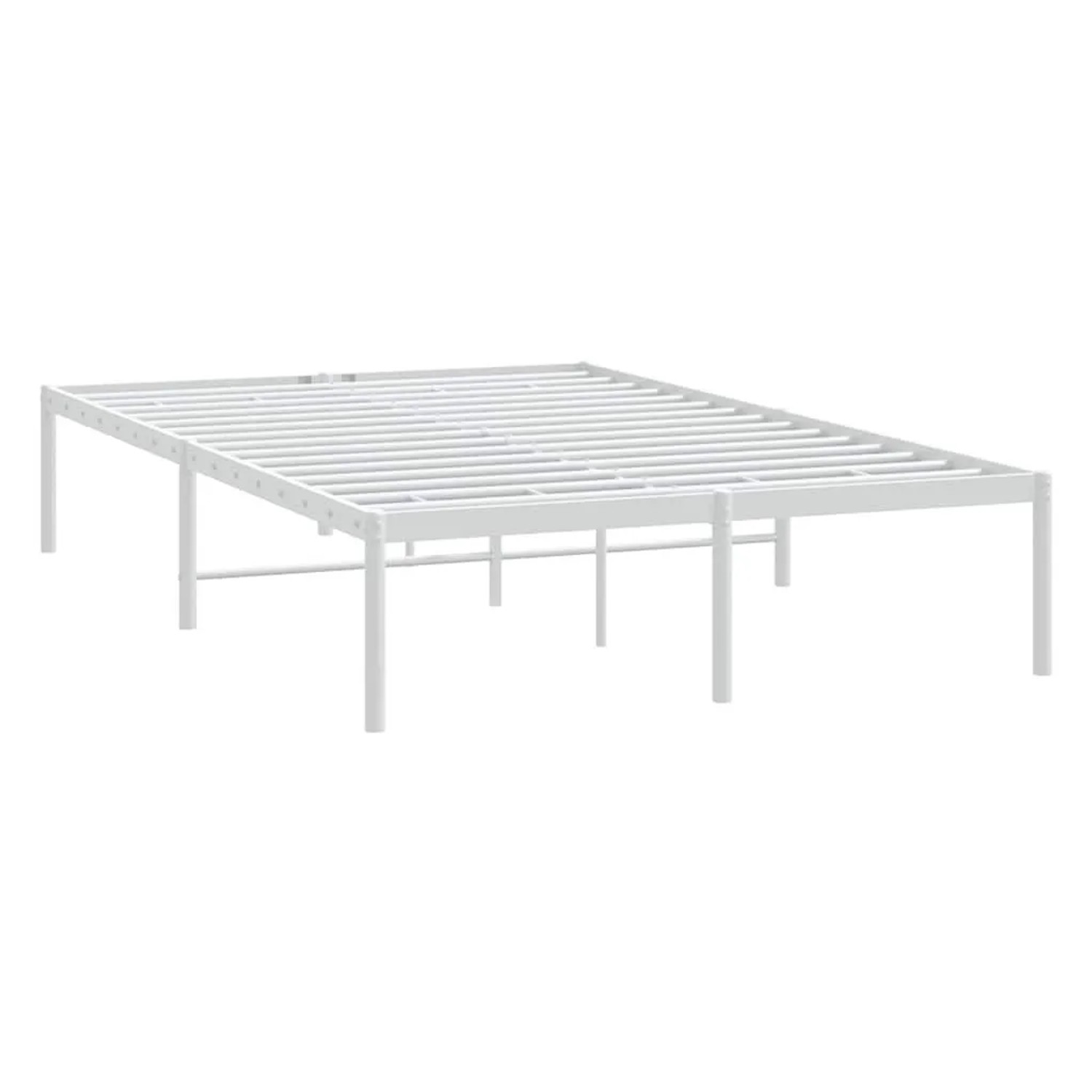 vidaXL Bettgestell Metall Weiß 120x200 cm 350911 günstig online kaufen