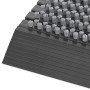 Graue Karat Fußmatte Power Brush 40x60 cm mit Bürsten für Innen- und Außenbereich.