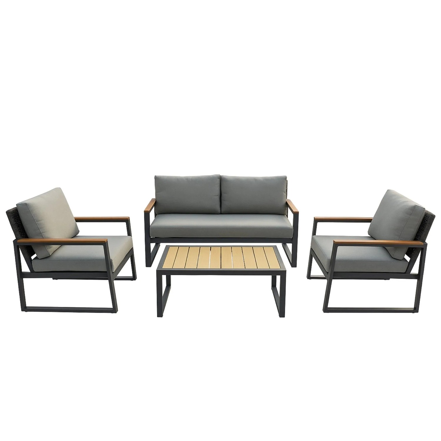 osoltus Gartenmöbel Lounge Outdoor Lounge Sitzgruppe Set 4tlg Balkon Lounge Taupe Sahara