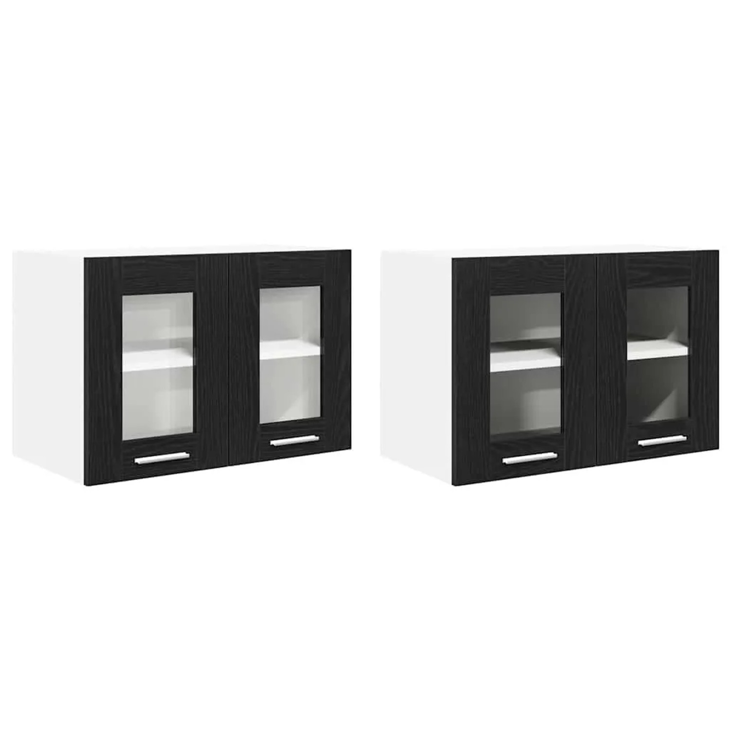 vidaXL Hängeschrank mit Tür 2 Stk Schwarz Eichen-Optik 60 x 31 x 40 cm 8842 günstig online kaufen