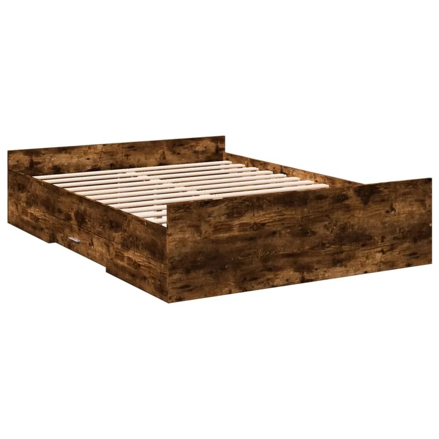 vidaXL Bettgestell mit Schubladen Räuchereiche 120x190cm Holzwerkstoff 3280 günstig online kaufen