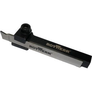 Rotwerk Abstechhalter mit HSS-Klinge, 1,5 mm, für Drehmaschinen. Werkzeug mit 8x8 mm Schaft.