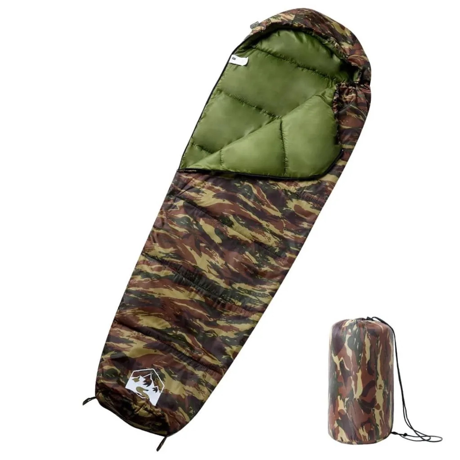 vidaXL Mumienschlafsack für Erwachsene Camping 3 Jahreszeiten 94481