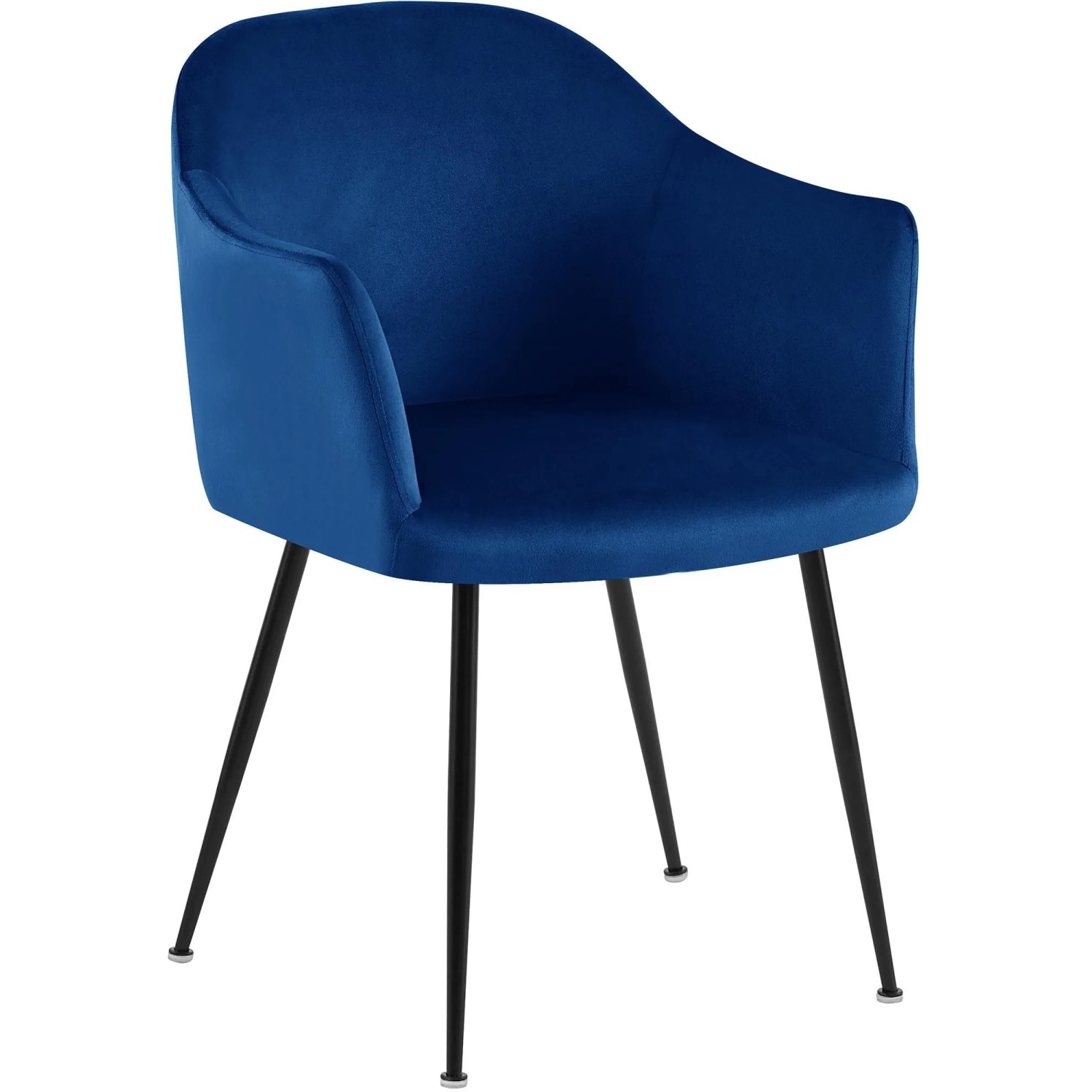 DELUKE Esszimmerstuhl CILIS Samt Dunkelblau 57x58x80cm Essstühle Esszimmerstühle Küchenstühle Wohnzimmerstühle