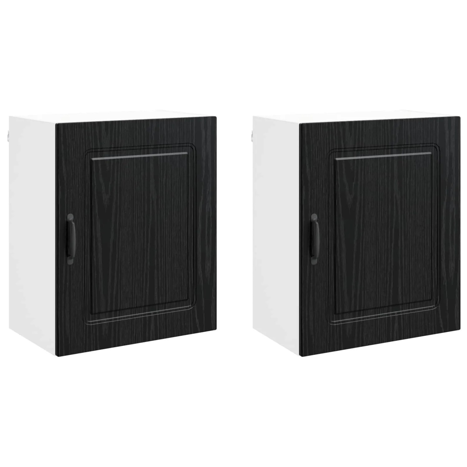 vidaXL Küchenschrank Kalmar 2 Stk Schwarz Eichen-Optik 50 x 31 x 60 cm 8003788