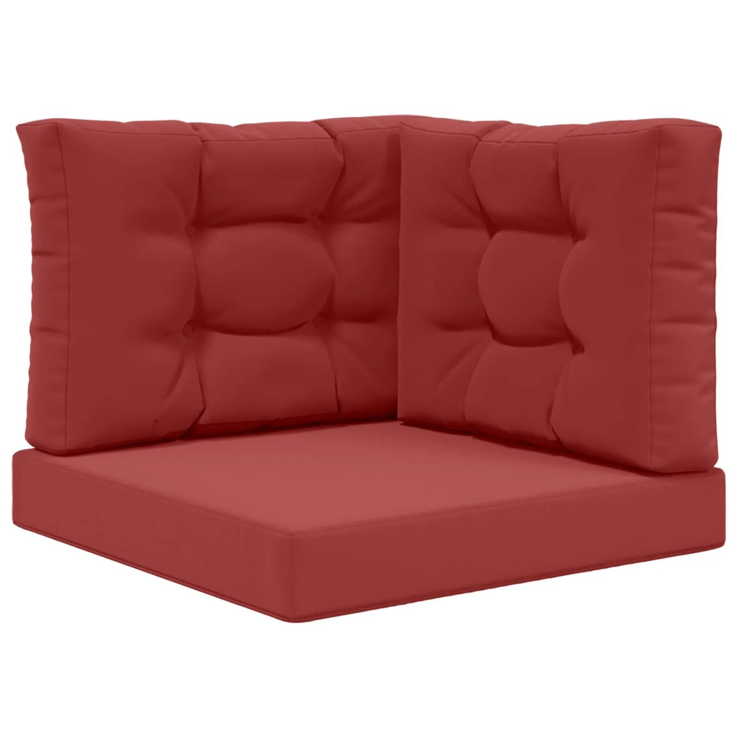 vidaXL Sofakissen für Draußen 3-Tlg Weinrot Polyester 900770