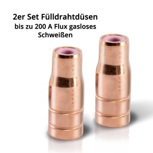 STAHLWERK Fülldrahtdüsen, 4er Set, kupferfarben mit Keramikring für MIG MAG Schweißgeräte. Robuste Gasdüsen für optimales Schweißen.