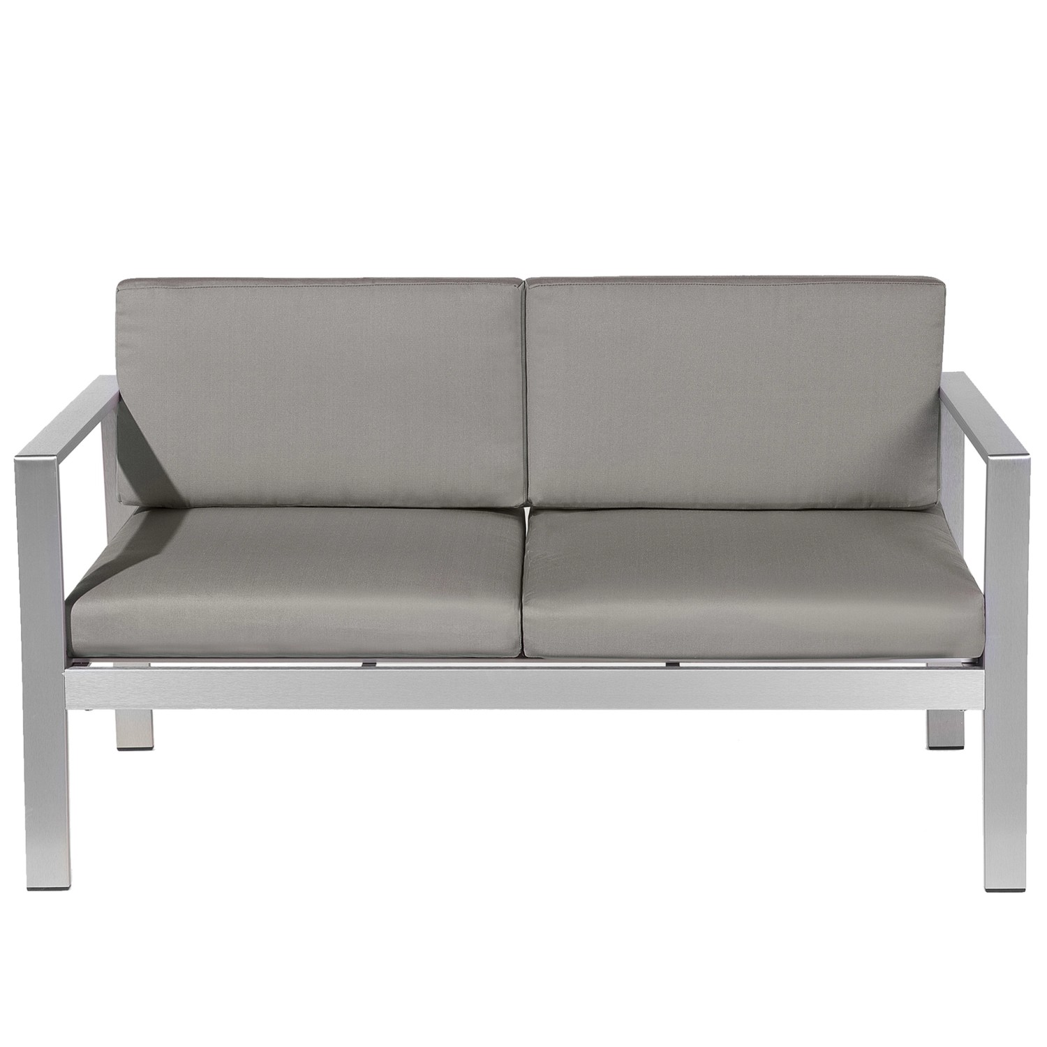 Beliani Gartenbank Grau Silber 70x142x80 günstig online kaufen