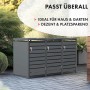 KARAT Mülltonnenbox Magnus, 3-türig, mit Edelstahlrahmen. Ordnungssystem für den Garten.