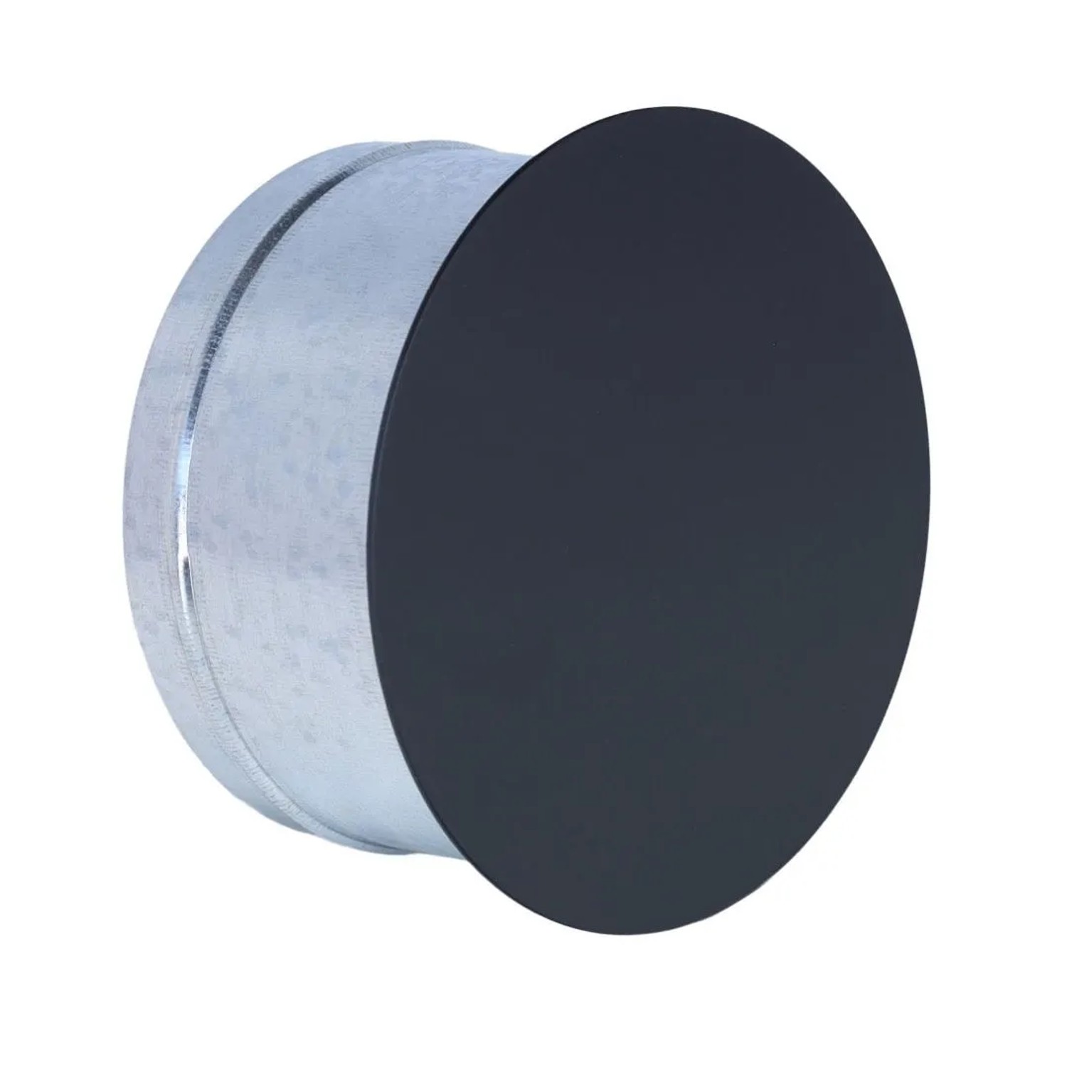 Subtiel Putzdeckel Rund Ø 125 mm Frontplatte Ø 145 mm Schwarz