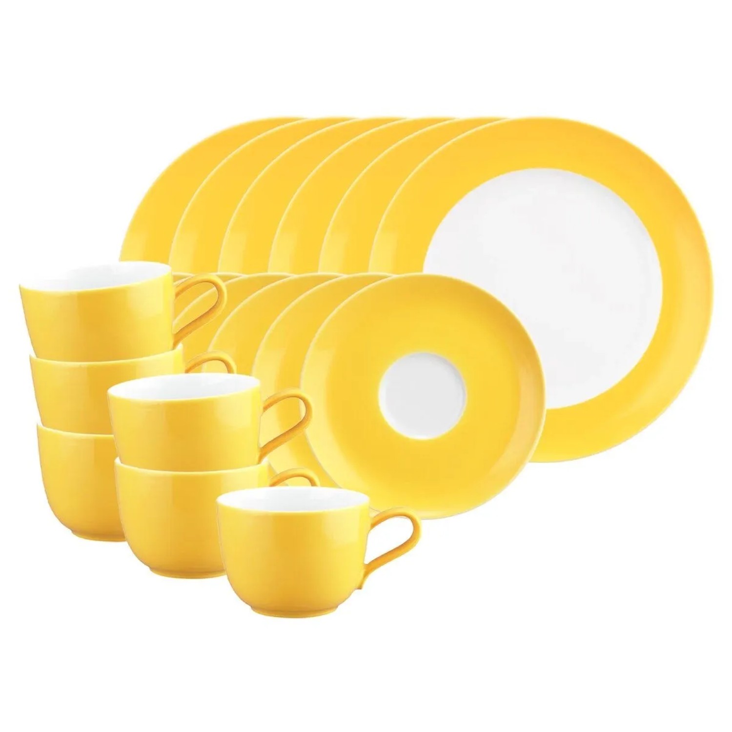 Seltmann Weiden Liberty Pure Colors Kaffeeservice 18-teilig Yellow Glow