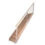 StarWood Treppe Rhodos Eiche, gerade, mit Design-Geländer und Setzstufen. FSC® zertifiziert.