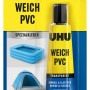 Uhu Weich PVC Spezialkleber, 30g Tube, transparent, mit Reparaturfolie.