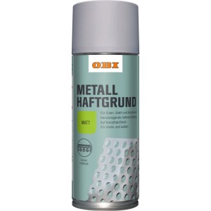 OBI Metall-Haftgrundierung Spray, Grau matt, 400ml Dose für optimalen Halt auf Metall.