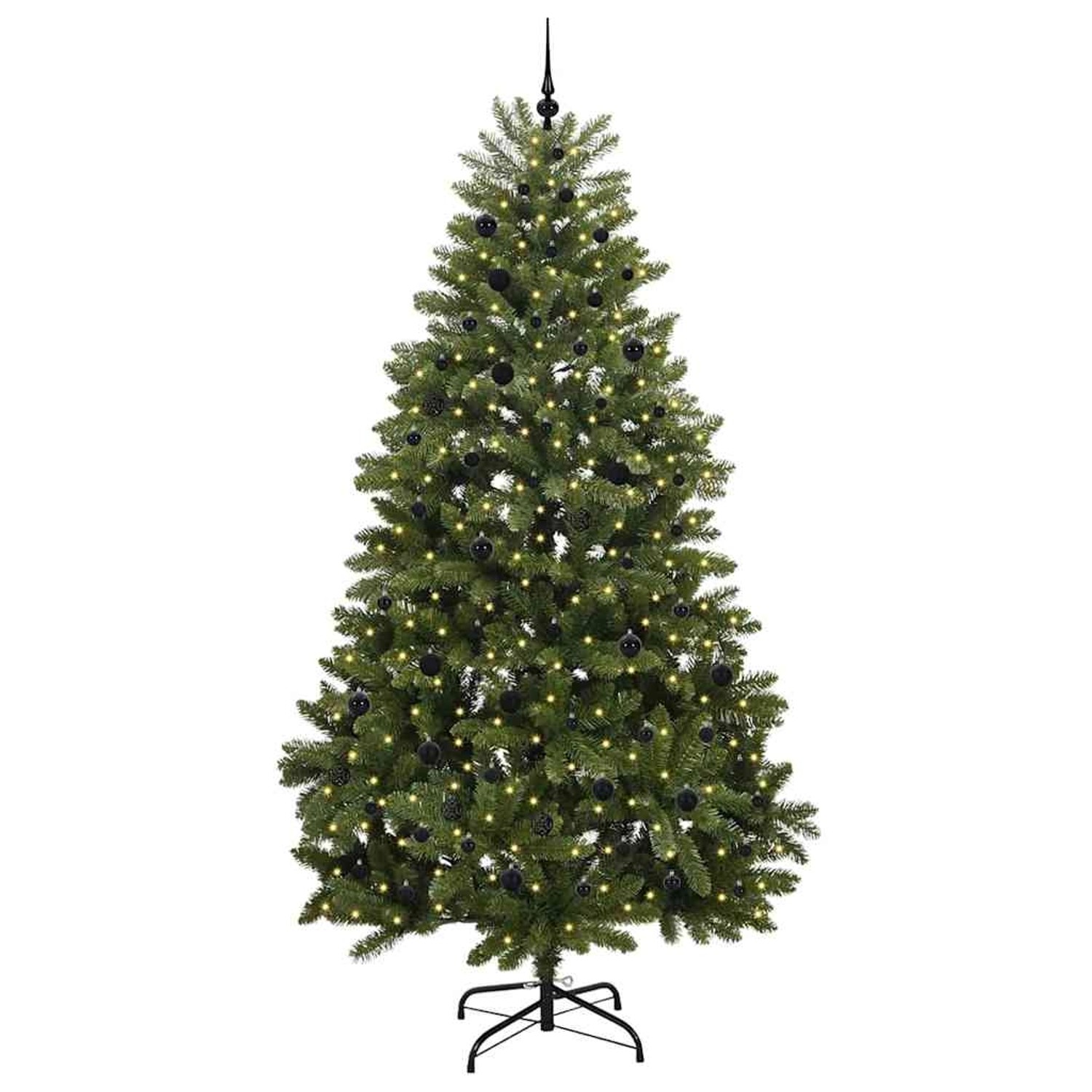 vidaXL Künstlicher Weihnachtsbaum Grün 270 cm PVC und Metall 3395713