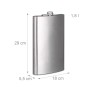 Großer Relaxdays Edelstahl Flachmann, silber, 1,8 Liter Fassungsvermögen, mit Schraubdeckel. Ideal für Outdoor.