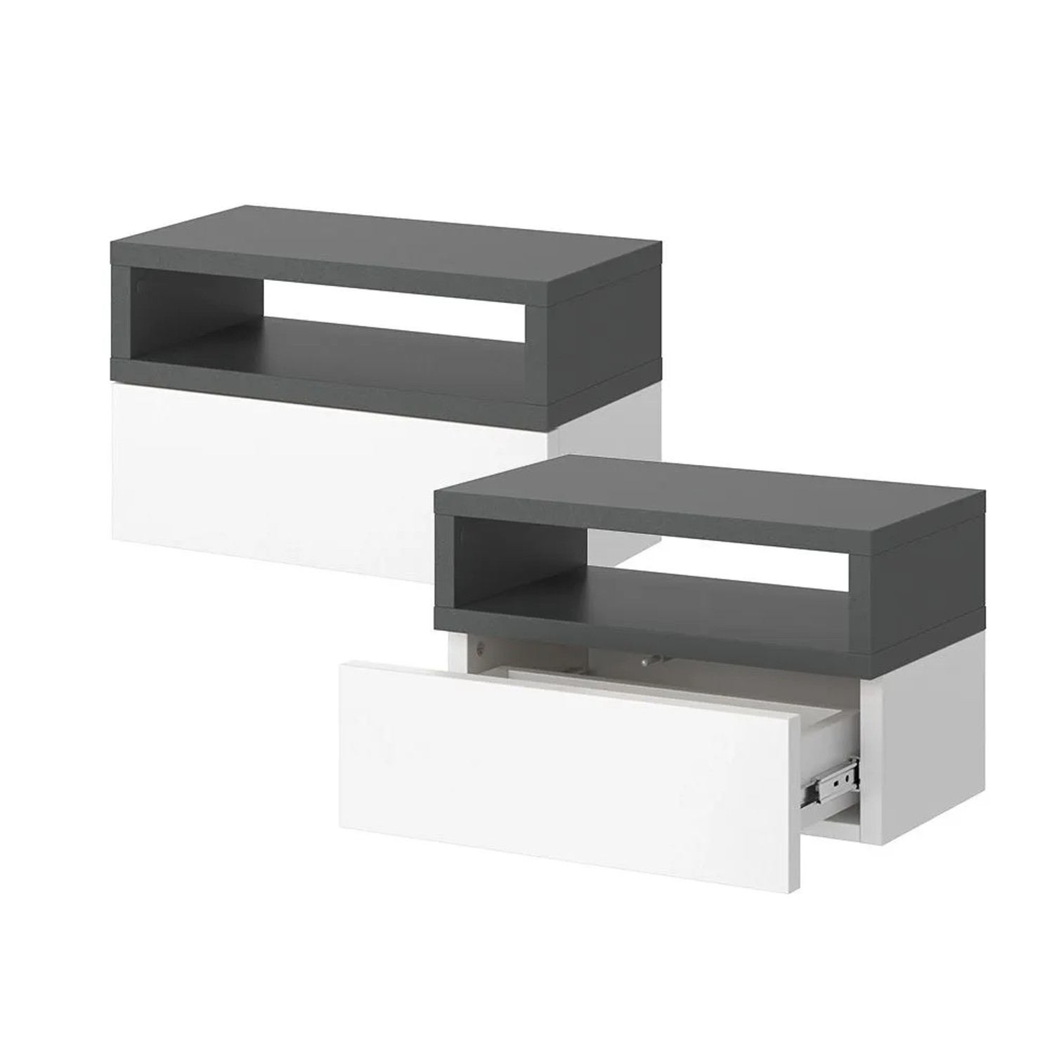 Vicco Nachttisch Urbano Anthrazit 45 x 28 2er Set Art Nr 40229