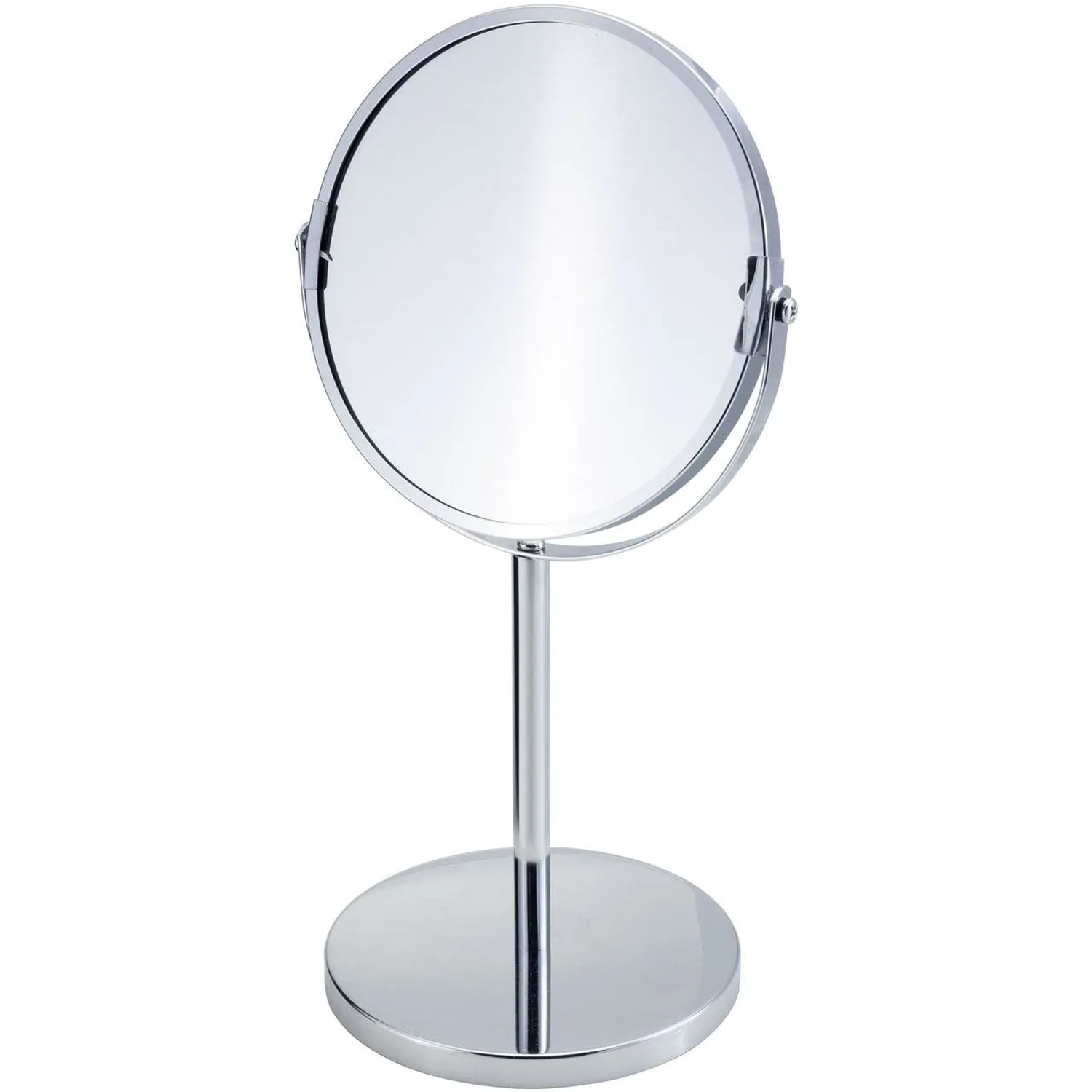 Euroshowers Tischkosmetikspiegel Chrom mit 3x Vergrößerung 16 cm