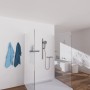 Schütte Stangenbrause-Set Karibik Oval Graphit Matt im modernen Badezimmer.