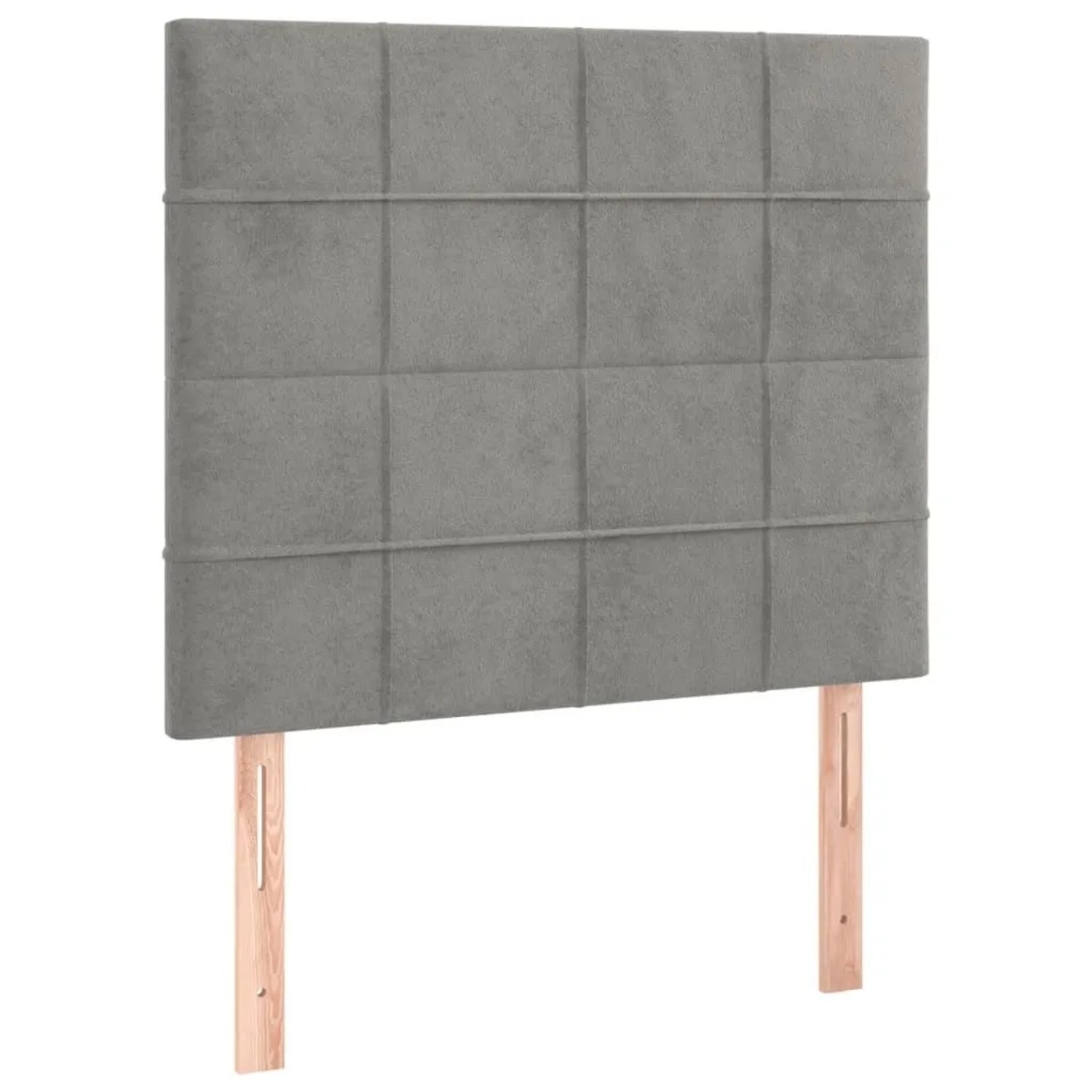 vidaXL Kopfteil Hellgrau 80x5x118/128 cm Samt 3116362