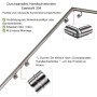 Duschparadies Handlaufverbinder aus gebürstetem Edelstahl 304. Flexible Winkel- und Geradverbinder für Handläufe.