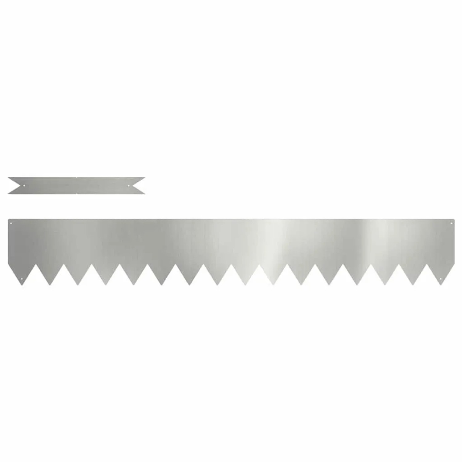 vidaXL Raseneinfassung 20 Stk Silber 100 x 0,05 x 20 cm 865939