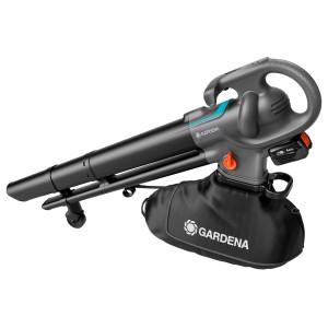 Gardena Akku-Laubsauger/-bläser PowerJetCollect mit Akku. Laubbläser mit Fangsack und Rad.