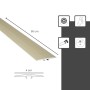Dalsys Übergangsprofil aus Aluminium, Champagner, 90x4 cm, für Laminat, Vinyl, Parkett. Flaches Bodenprofil.