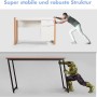 Costway Schreibtisch, weiß, mit Schublade und Schrank, Stabilitätstest.
