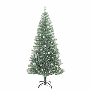 vidaXL Künstlicher Weihnachtsbaum Beschneit mit LED Licht 240 cm 3396836