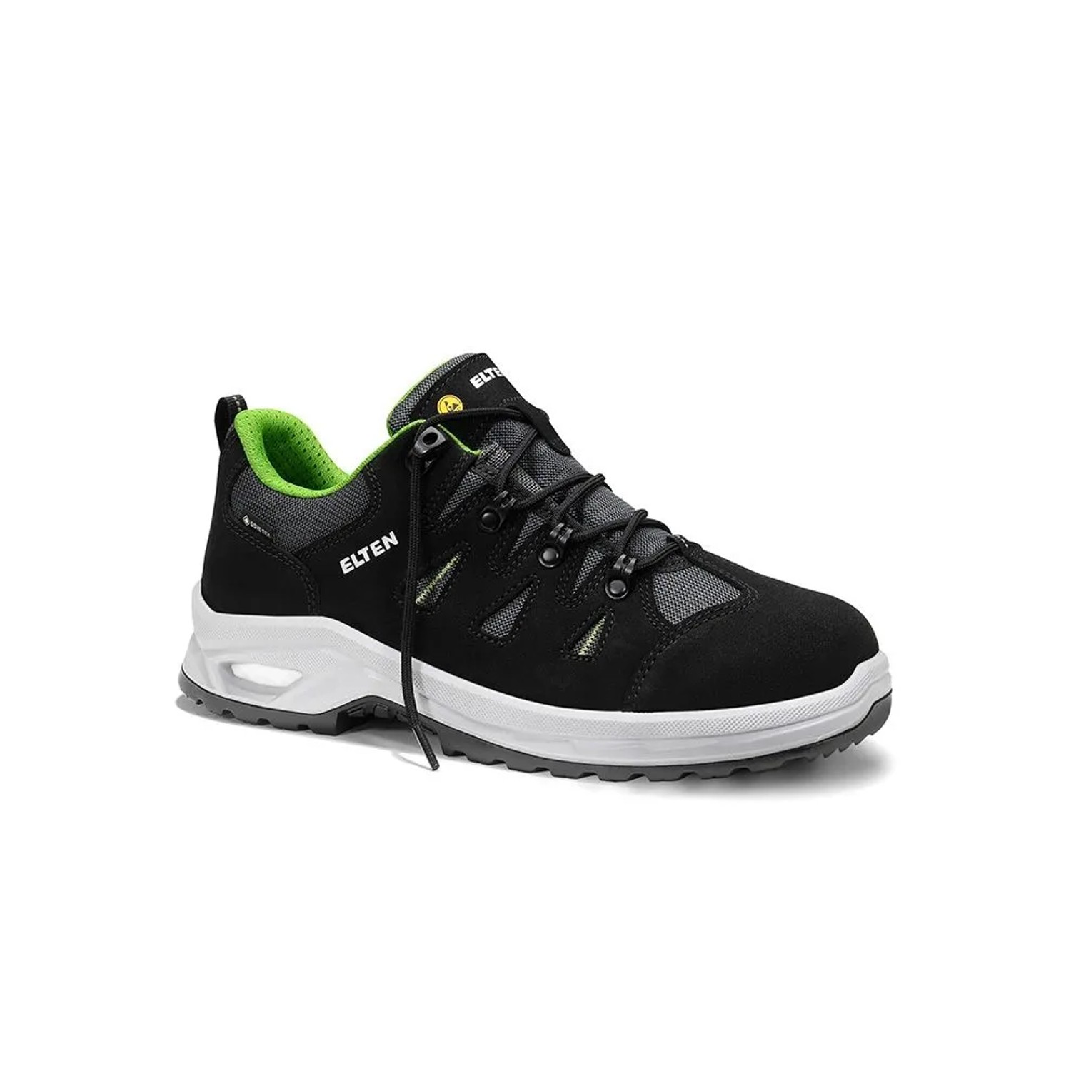 ELTEN Sicherheitshalbschuh RIWEMO XXP GTX BLACK GREEN Low ESD S2 WR Größe 40