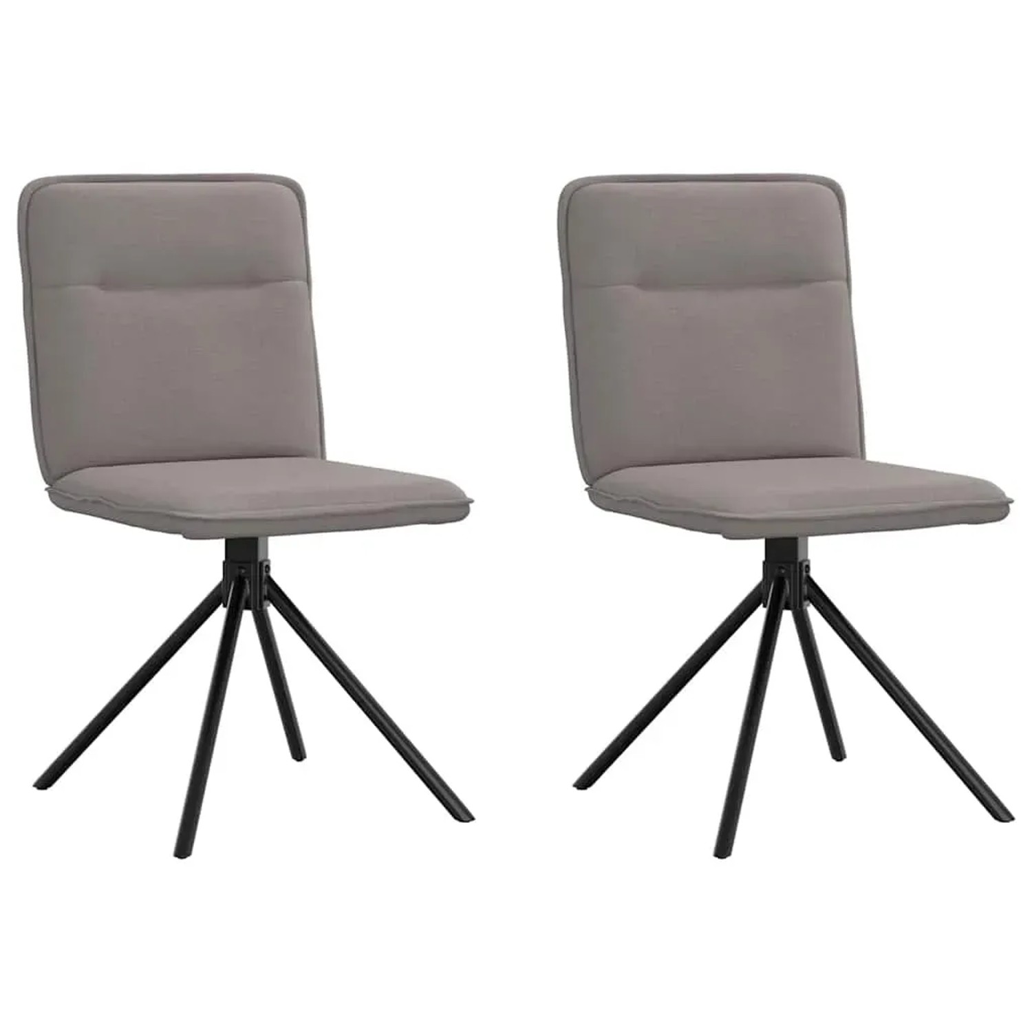 vidaXL Esszimmerstühle 2 Stk Taupe Stoff 4101238