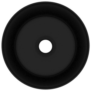 vidaXL Luxuriöses Waschbecken Rund Matt Schwarz 40x15 cm Keramik 147019