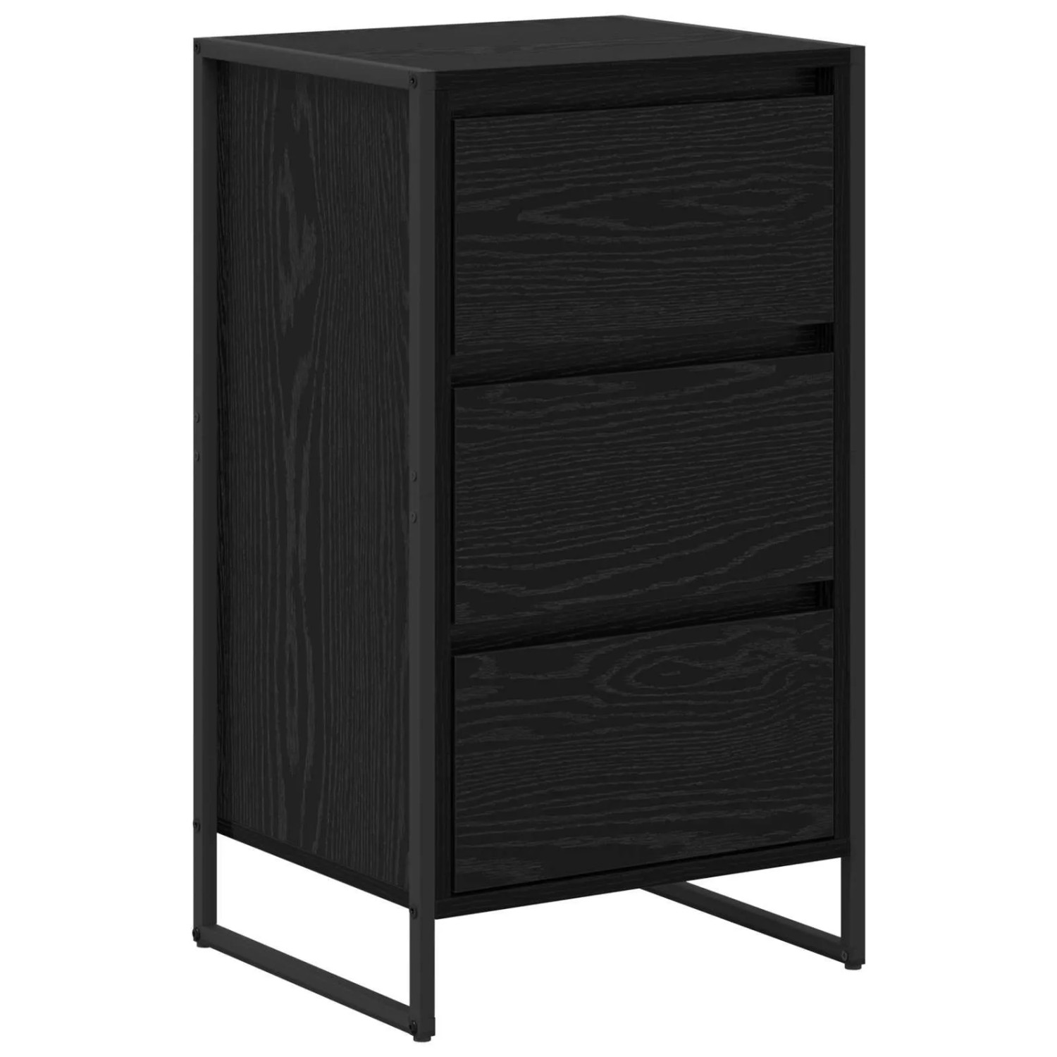 vidaXL Sideboard Schwarz Eichen-Optik 42 x 36 x 75,5 cm Holzwerkstoff 88654 günstig online kaufen
