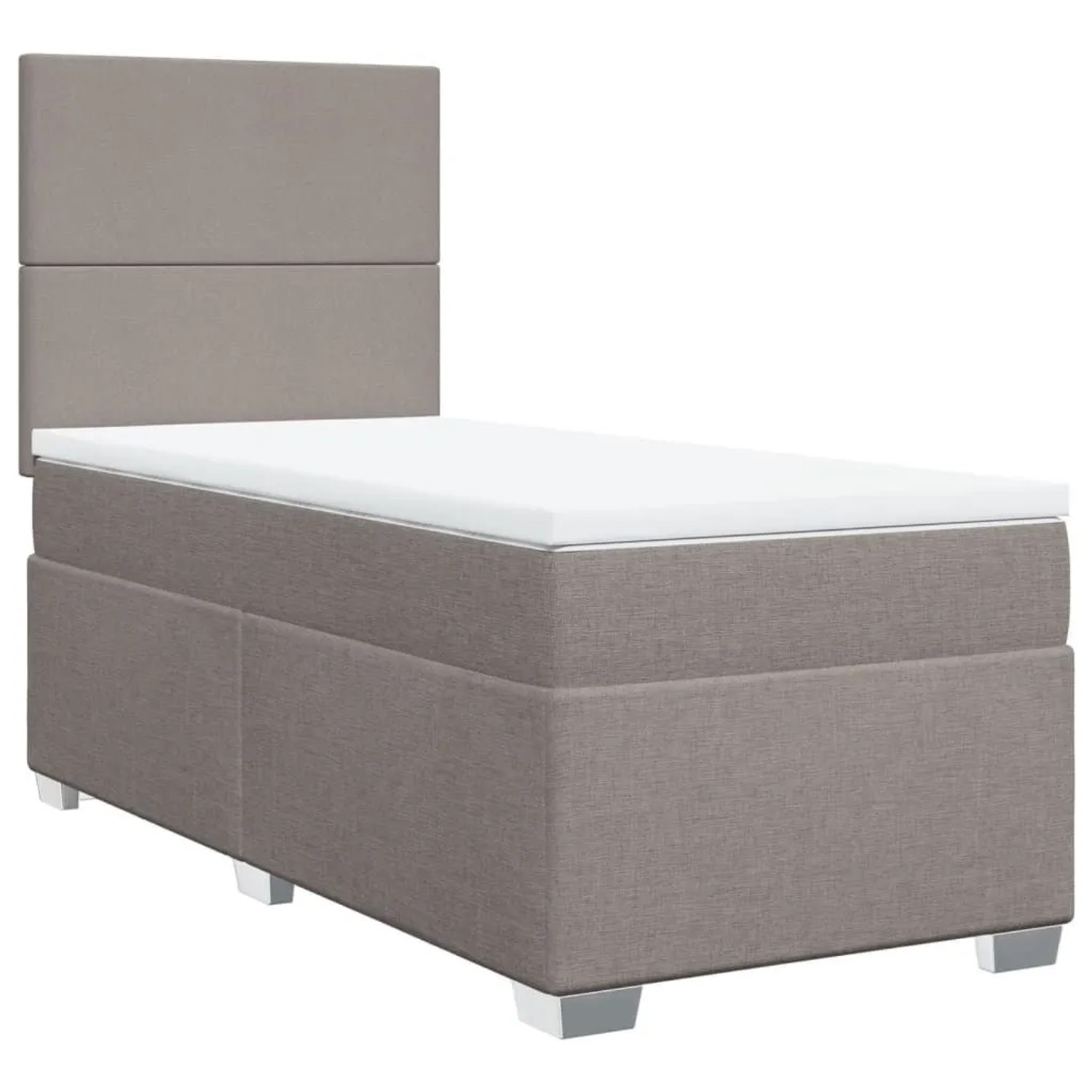 vidaXL Boxspringbett mit Matratze Taupe 90x200 cm Stoff 3292668 günstig online kaufen