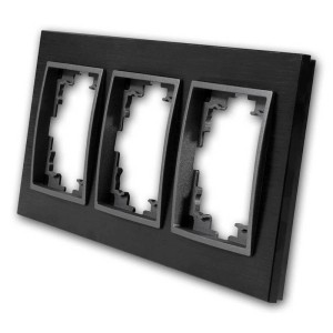 McPower FLAIR Rahmen aus Aluminium 3-Fach Schwarz