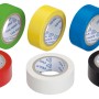 Isolierband-Set mit 6 farbigen Rollen (Gelb, Rot, Blau, Grün, Schwarz, Weiß), je 4,5 m x 15 mm.