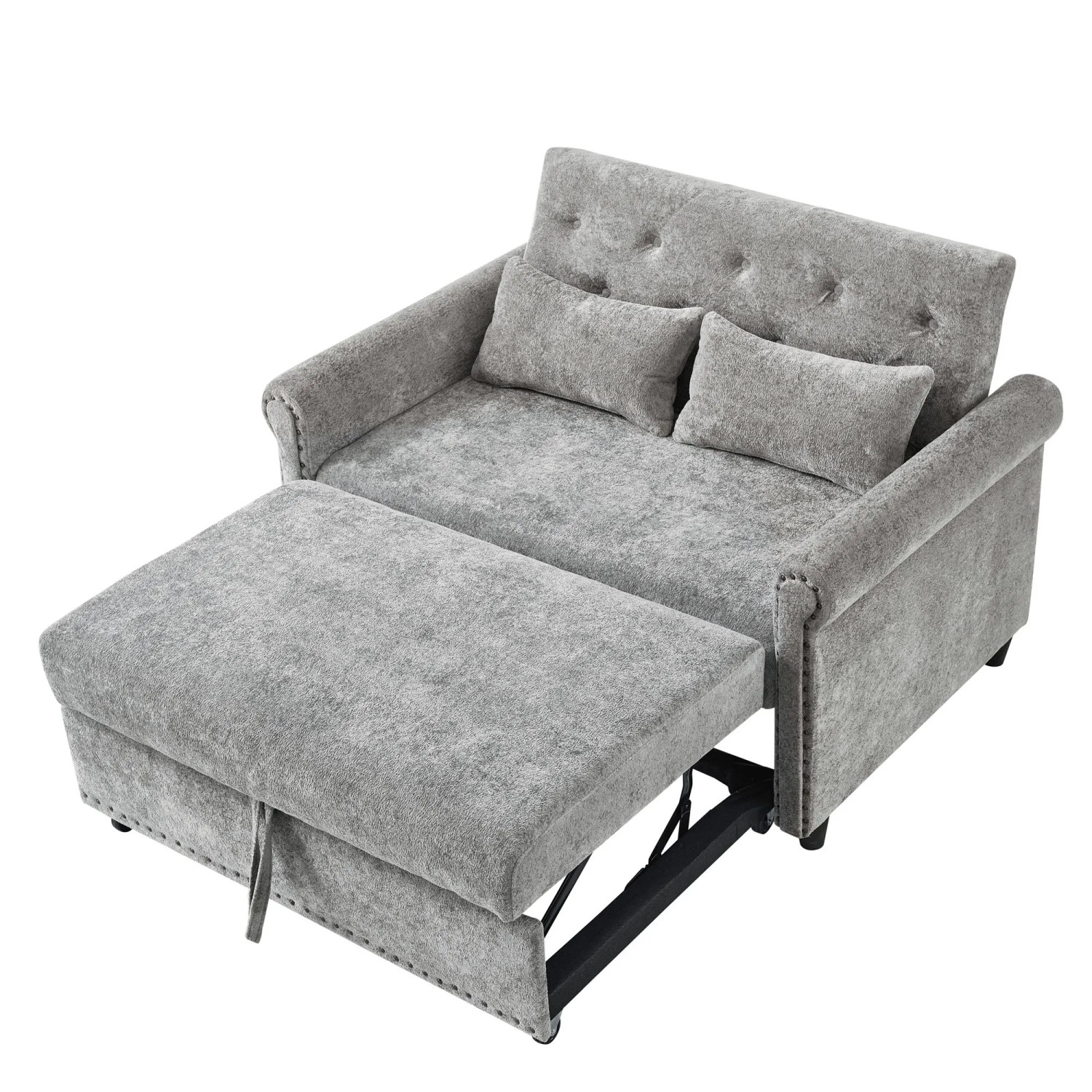 Merax Schlafsofa 3in1 2 Sitzer Chenille Ausziehbar
