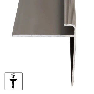 KARAT Stufenkantenprofil Safety, Form F, Bronze Hell, 50x53x900mm, Treppenkantenprofil