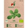 Seedhero BIO Feldsalat Vit Samenpackung mit Feldsalat-Illustration.
