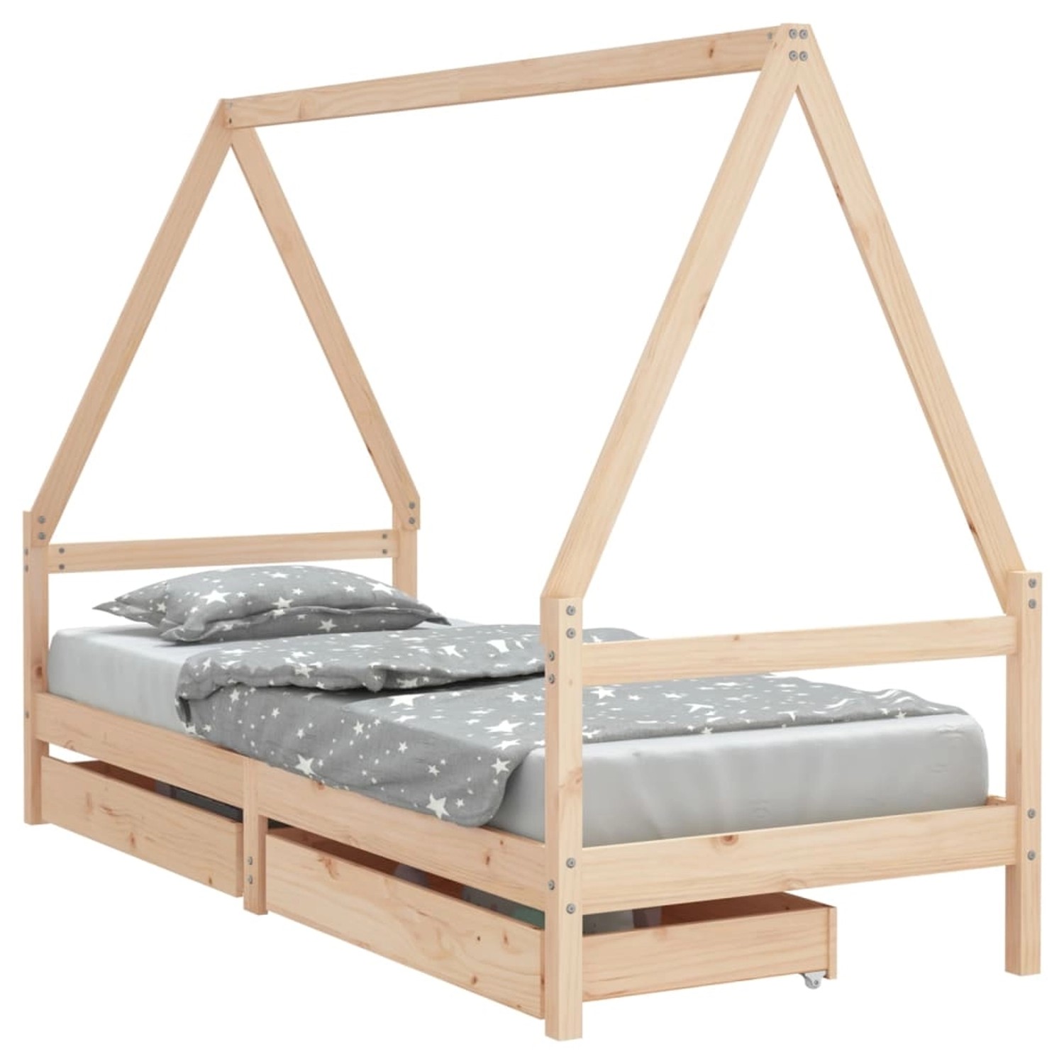 vidaXL Kinderbett mit Schubladen 80x200 cm Massivholz Kiefer 834465 günstig online kaufen