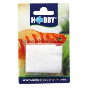 HOBBY Filtermaterial für Aquarien, weißer Block in transparenter Verpackung. Aquarium-Ersatzteil.