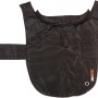 Schwarzer Heim RAC Hunderegenmantel Gr. L mit Fleece-Futter und Klettverschluss.
