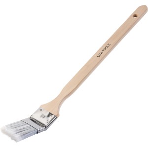 LUX-TOOLS PRO Eckenpinsel 50 mm für Lacke, mit Holzstiel und Synthetikborsten.