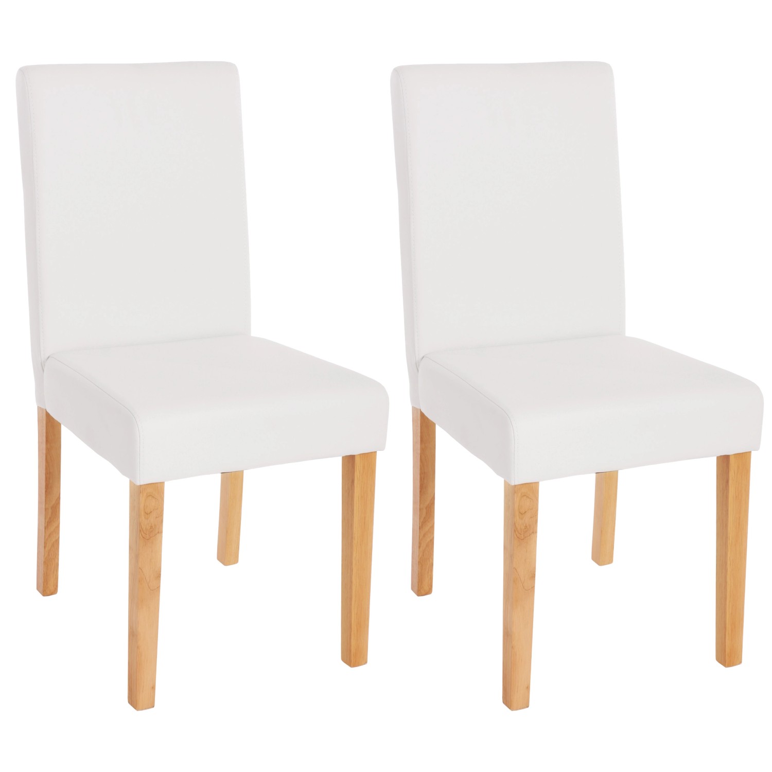 MCW Esszimmerstuhl Littau Kunstleder 2er-Set Kunstleder Weiß Matt Helle Bei günstig online kaufen