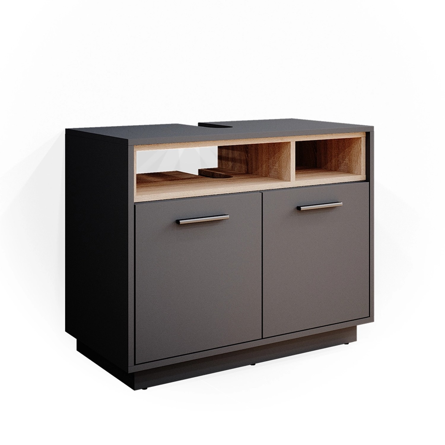 Vicco Waschbeckenunterschrank Beatrice, Anthrazit/Sonoma, 80 x günstig online kaufen