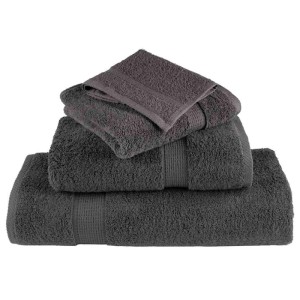 vidaXL Waschlappen SOLUND Anthrazit Baumwolle 137146
