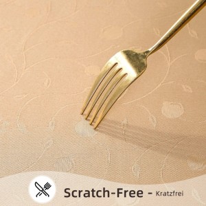PXloue Tischdecke Rechteckig 130 x 160 cm Beige Pflegeleicht für Esstisch Küche Wohnzimmer