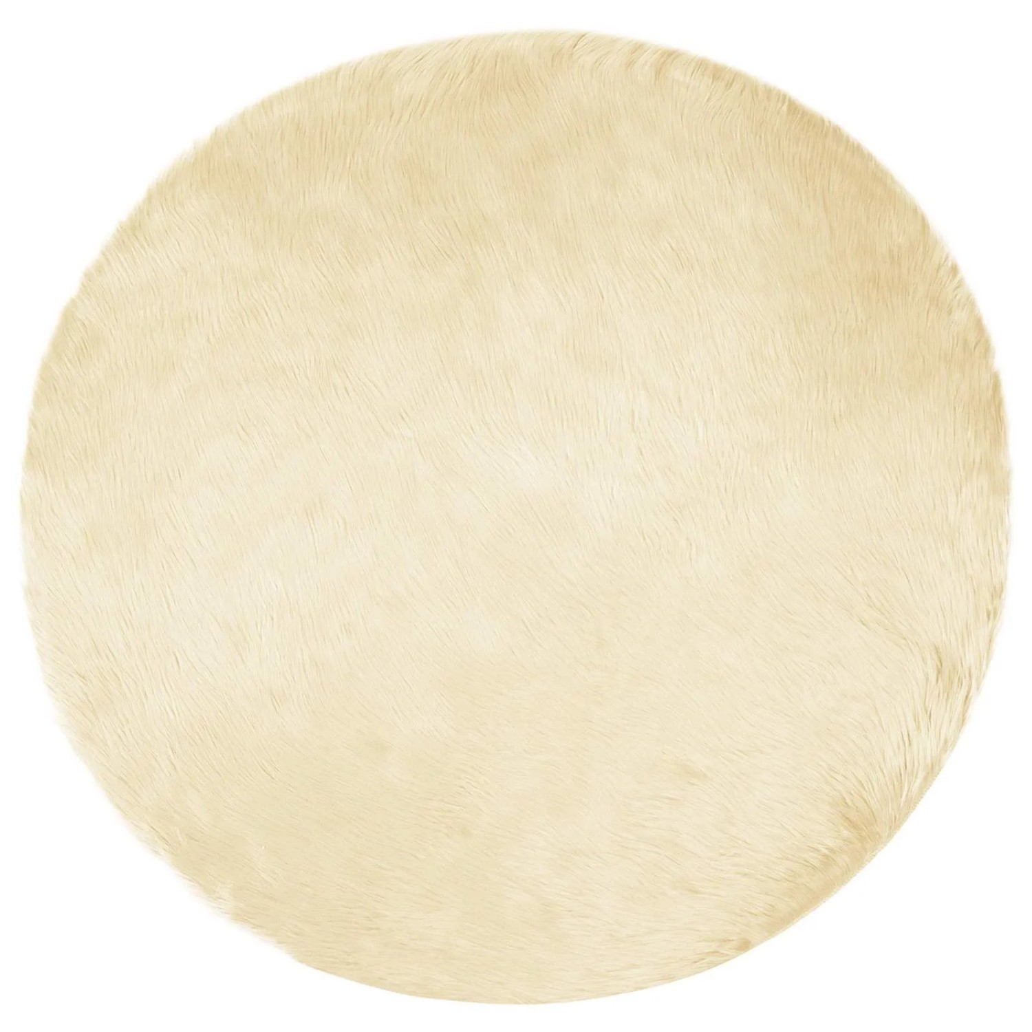 vidaXL Kunstschaffell Teppich Tafalla Creme Ø 100 cm Polyester 42021514